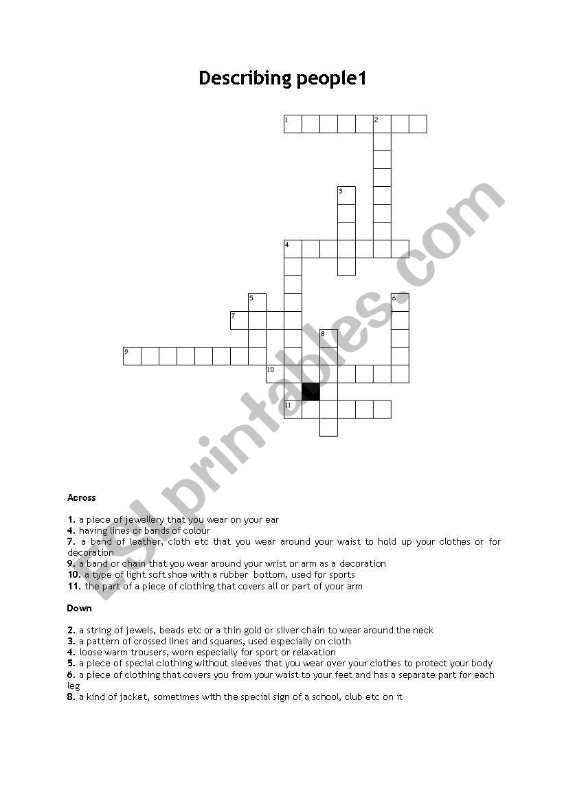 describing people 1 worksheet