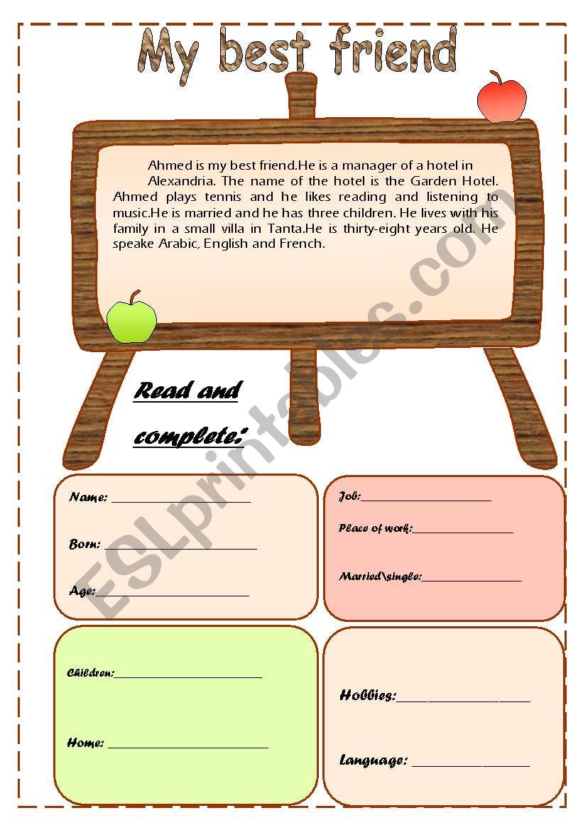 my-best-friend-esl-worksheet-by-alfiky