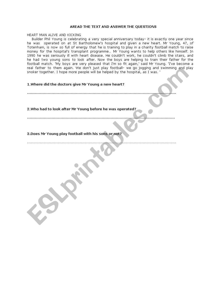reading mx tenses worksheet