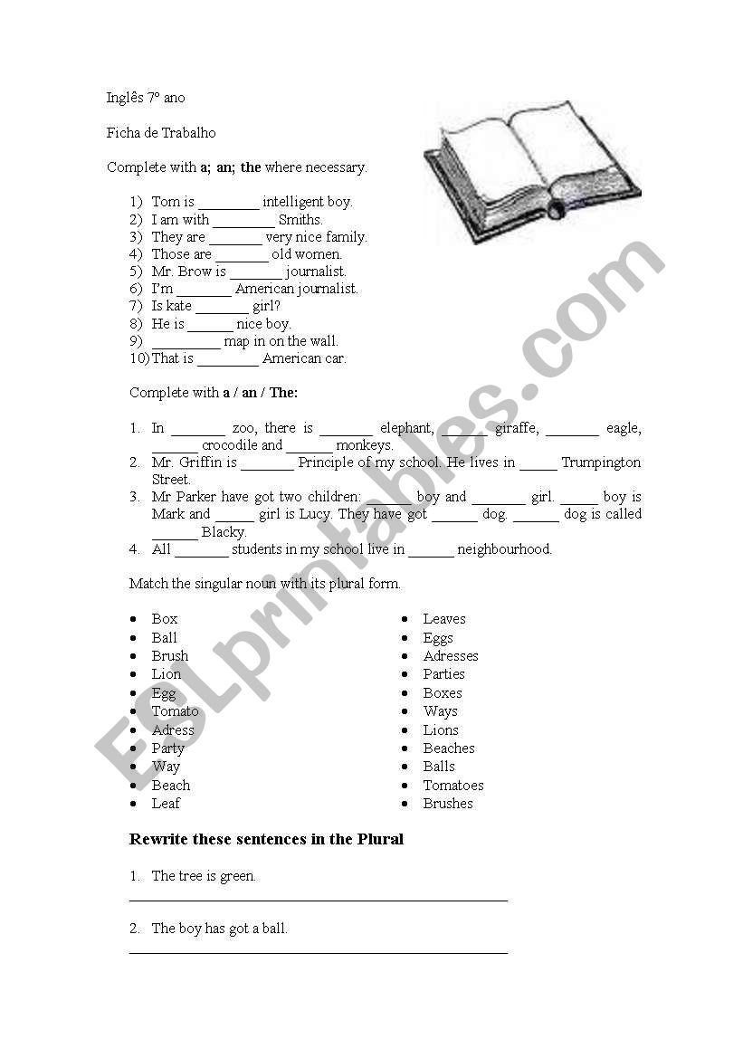 A / An / The worksheet