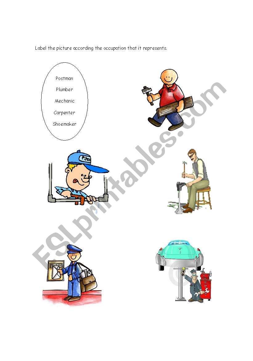 occupations worksheet