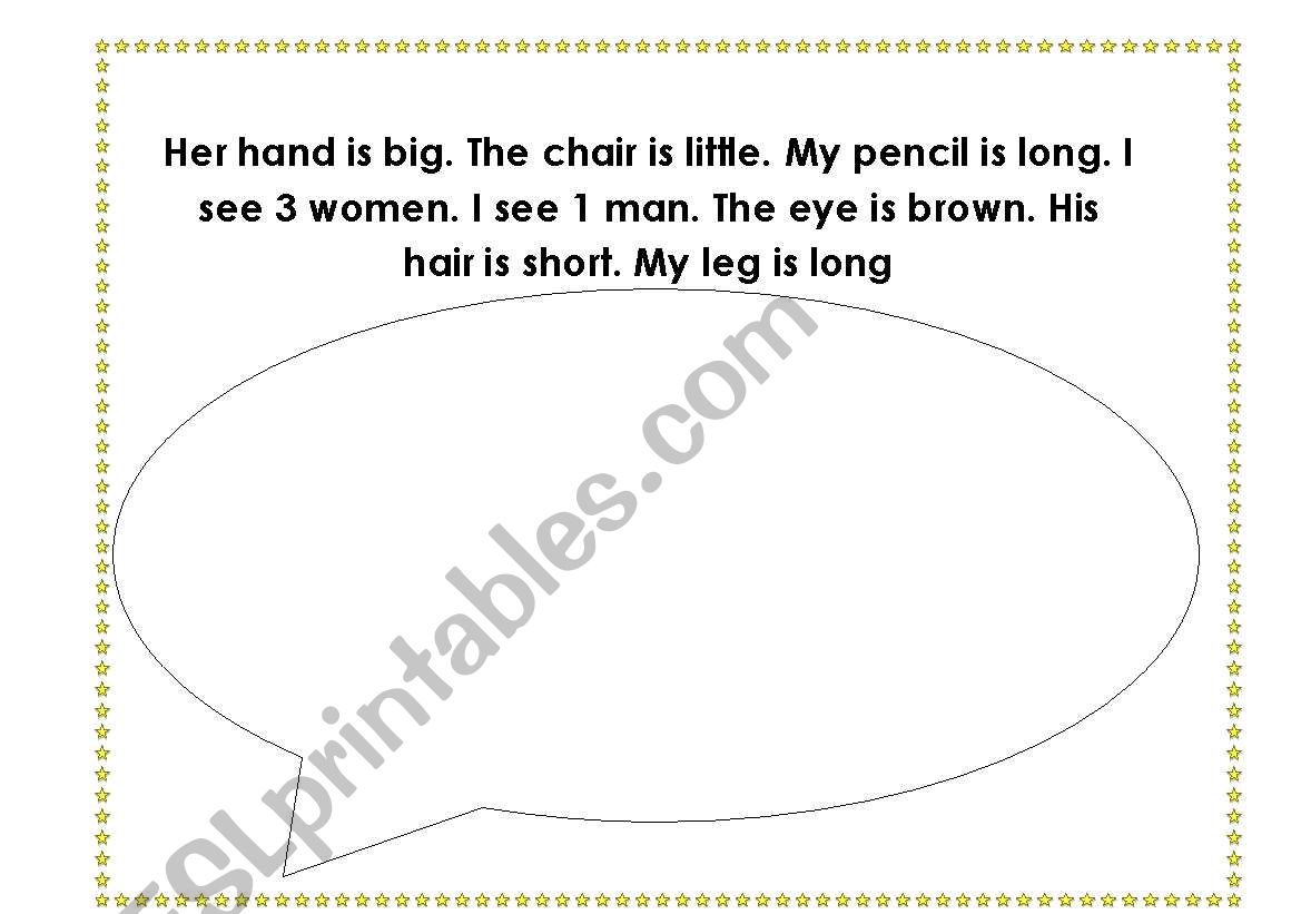 descriptions worksheet