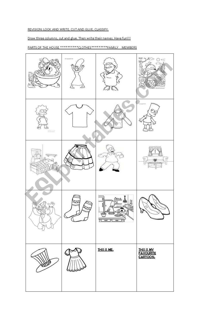 Revision for kids worksheet