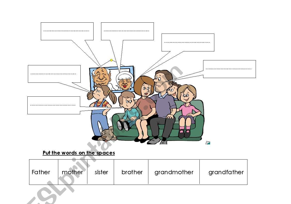 my family picture worksheet