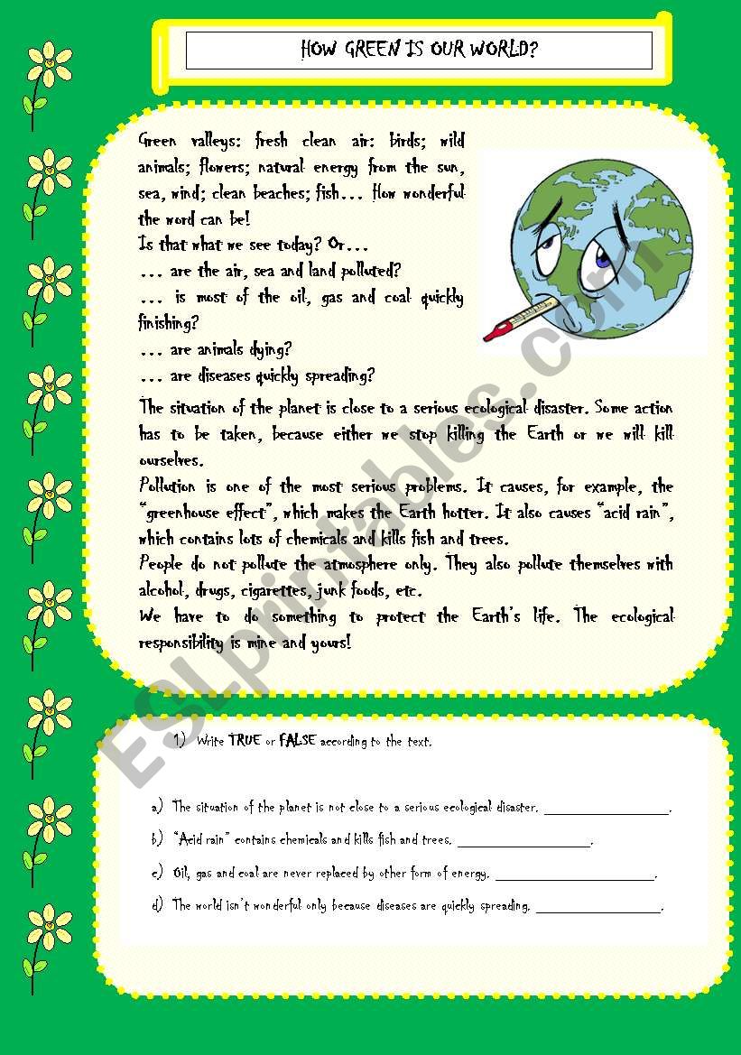 Read comprehension worksheet