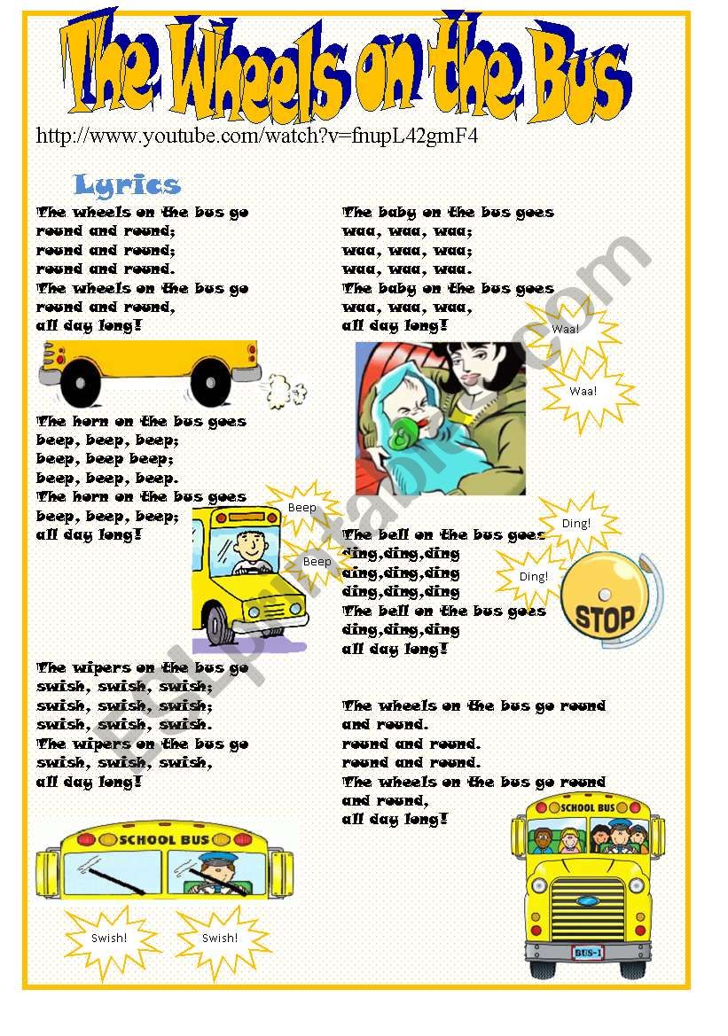 The Wheels on the Bus worksheet