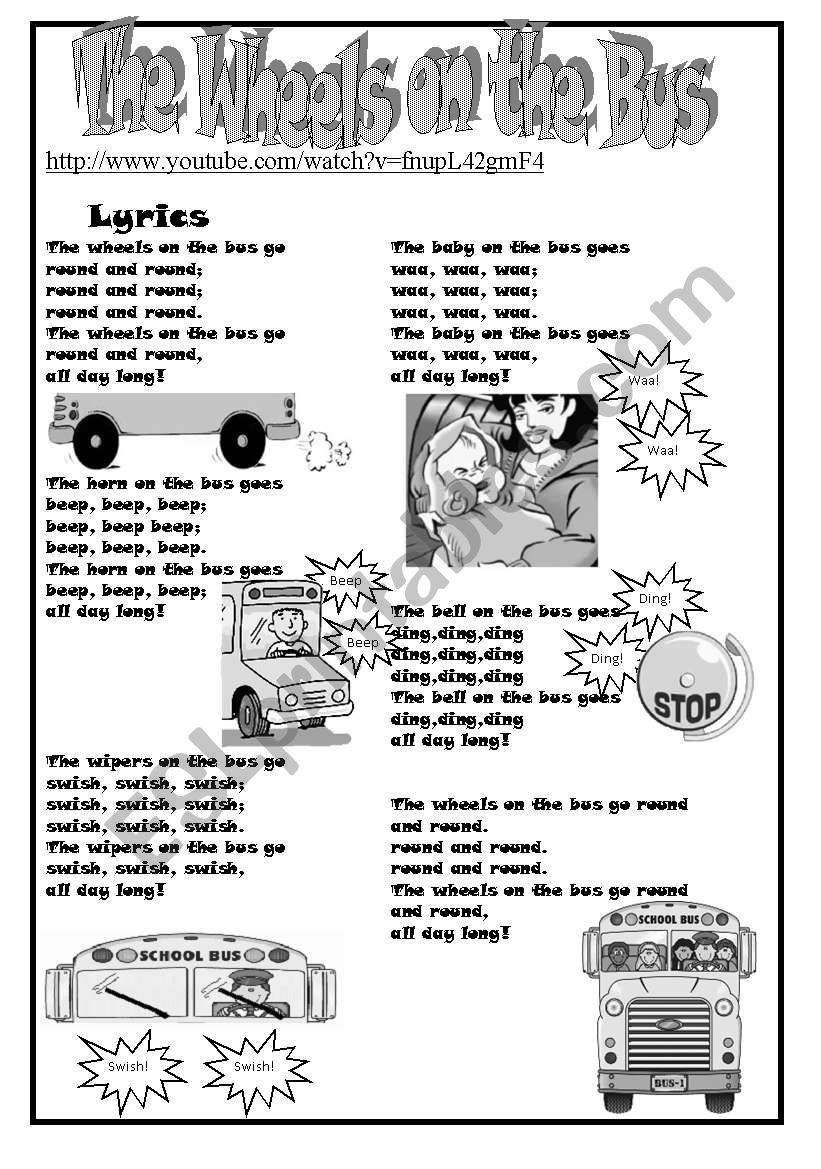 Wheels On The Bus Lyrics All Day Long Get Images One