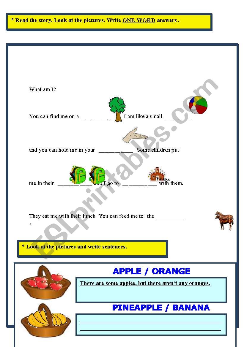 general vocabulary worksheet