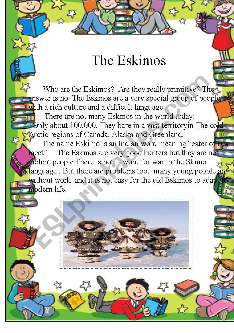 The Eskimos worksheet
