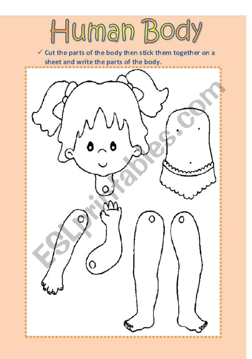 Human Body (Girl) worksheet