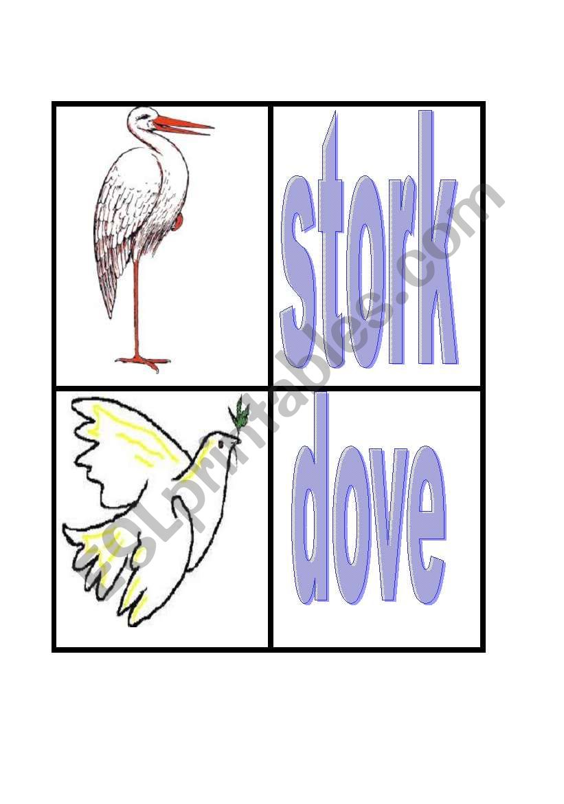 animal cards worksheet