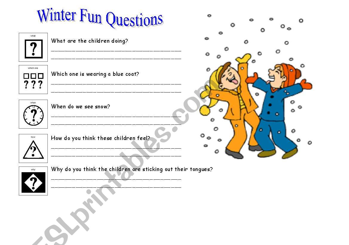 Winter Fun Picture and Questions