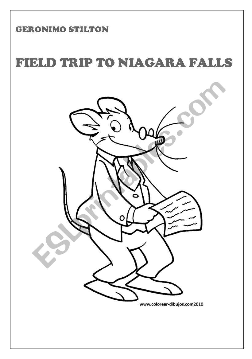 7 worksheets with questions on the book Geronimo Stilton - field trip to Niagara Falls