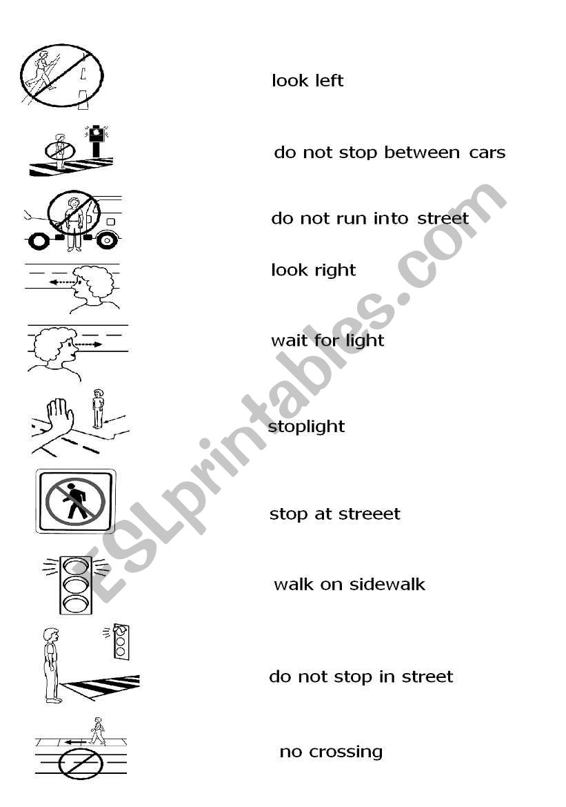 Road Safety worksheet worksheet