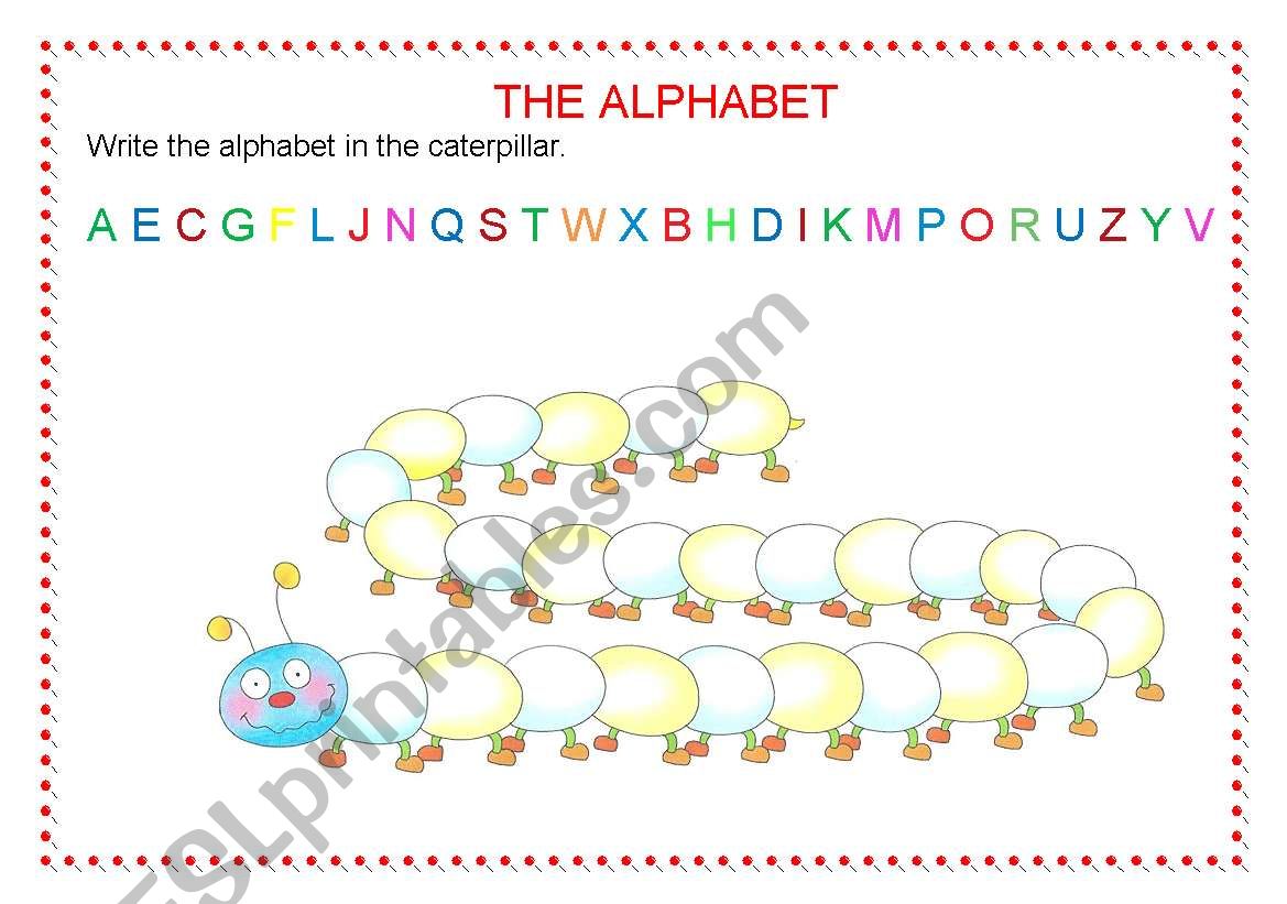 The alphabet worksheet