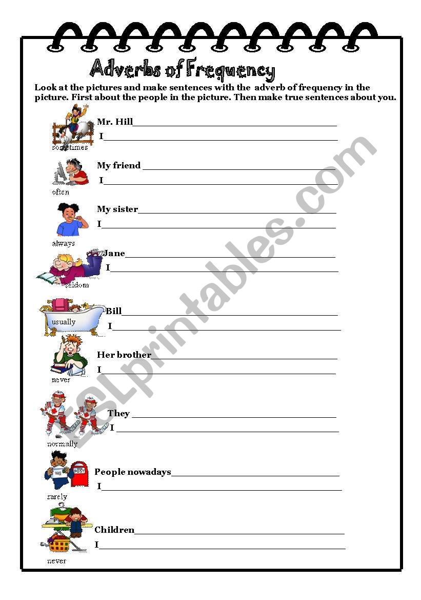 Adverbs of Frequency worksheet