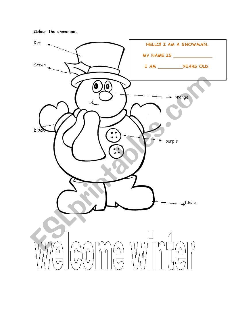 winter worksheet