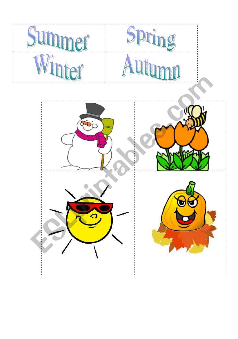 seasons worksheet