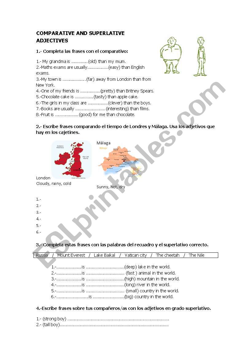 Comparative and superlative exercise