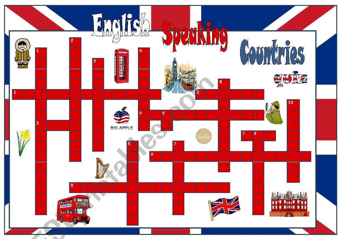 English Speaking Countries *B&W included*