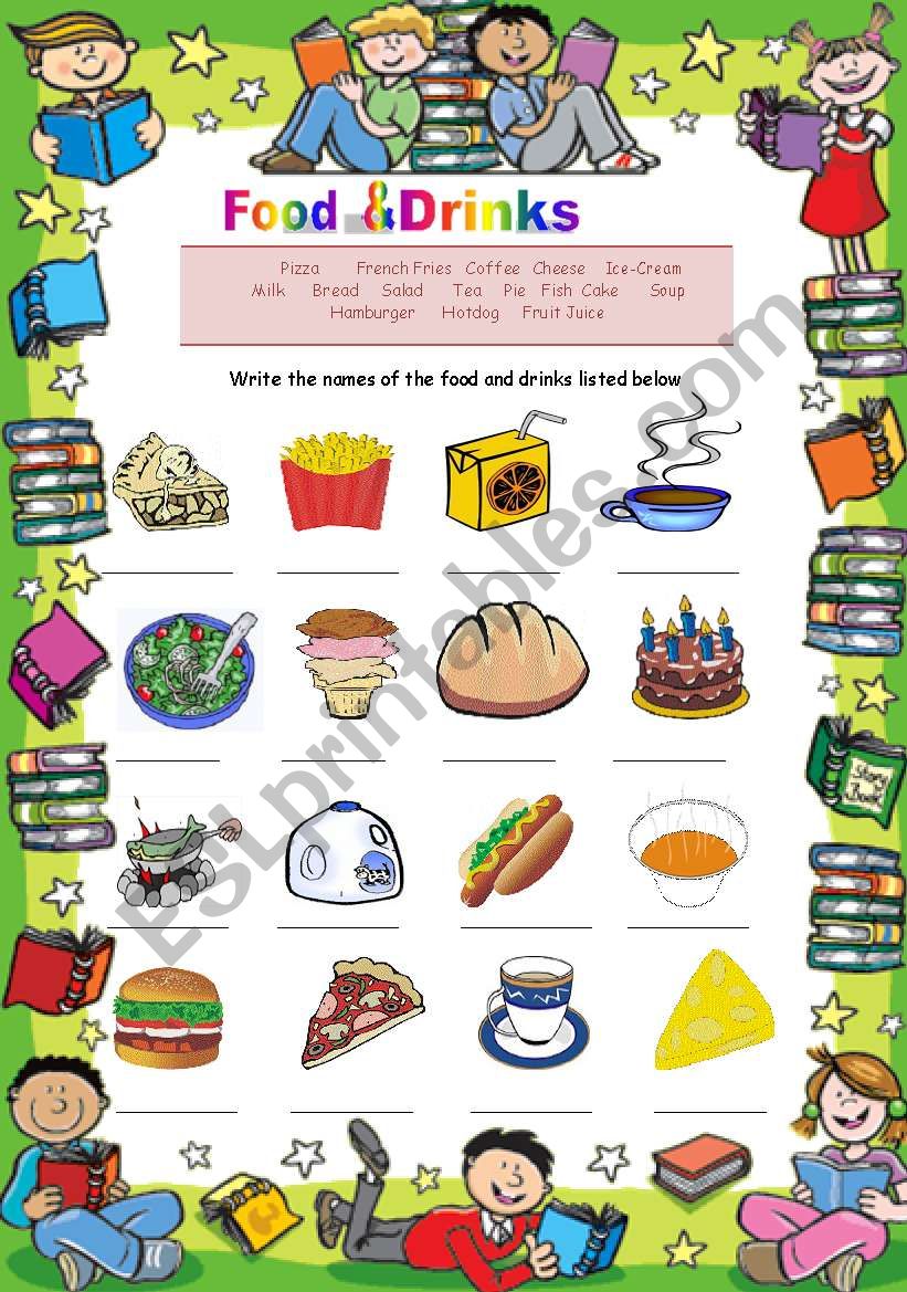 Food And Drinks worksheet