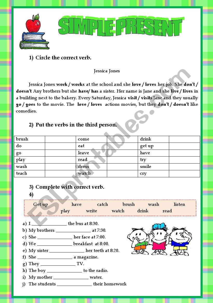 Simple Present worksheet