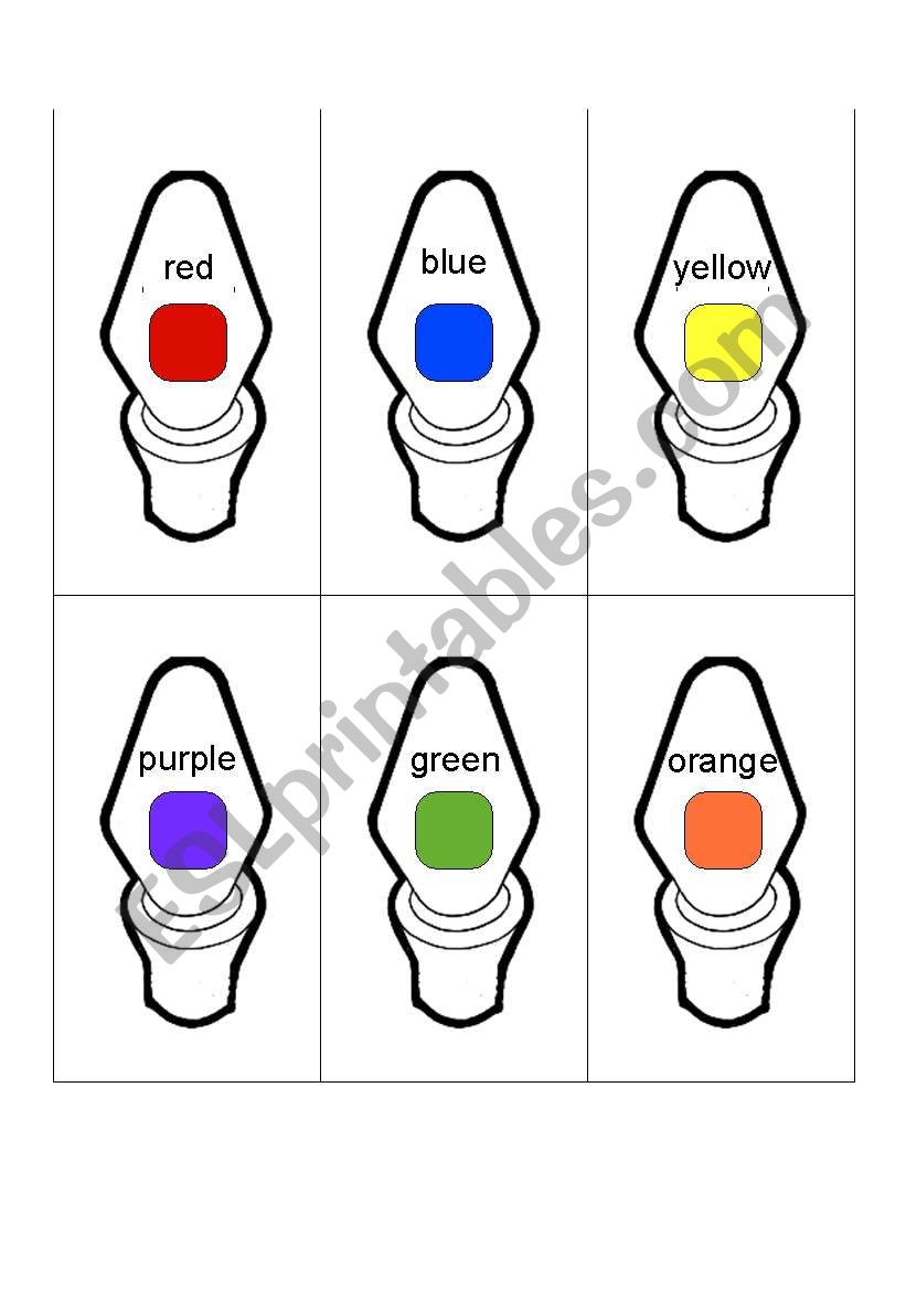 Holiday Light Colors worksheet