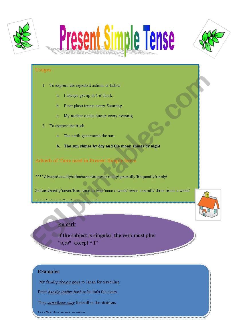 Present Simple Tense worksheet