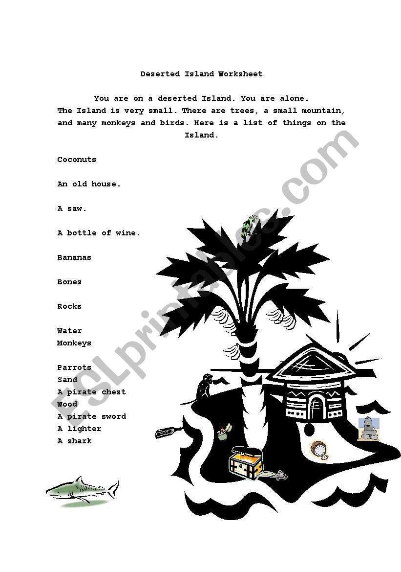 Deserted Island Lesson Esl Worksheet By Ddcinjapan 