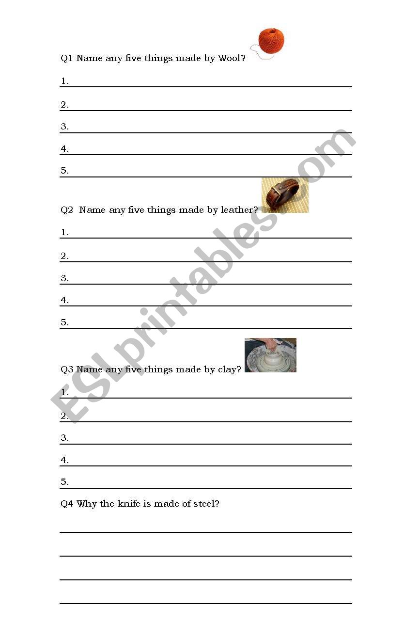Science worksheet material worksheet
