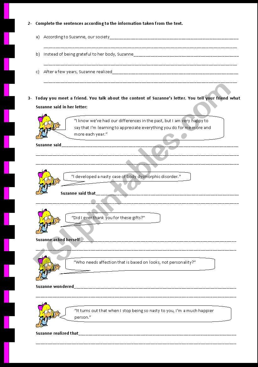 Dear Body_2 worksheet