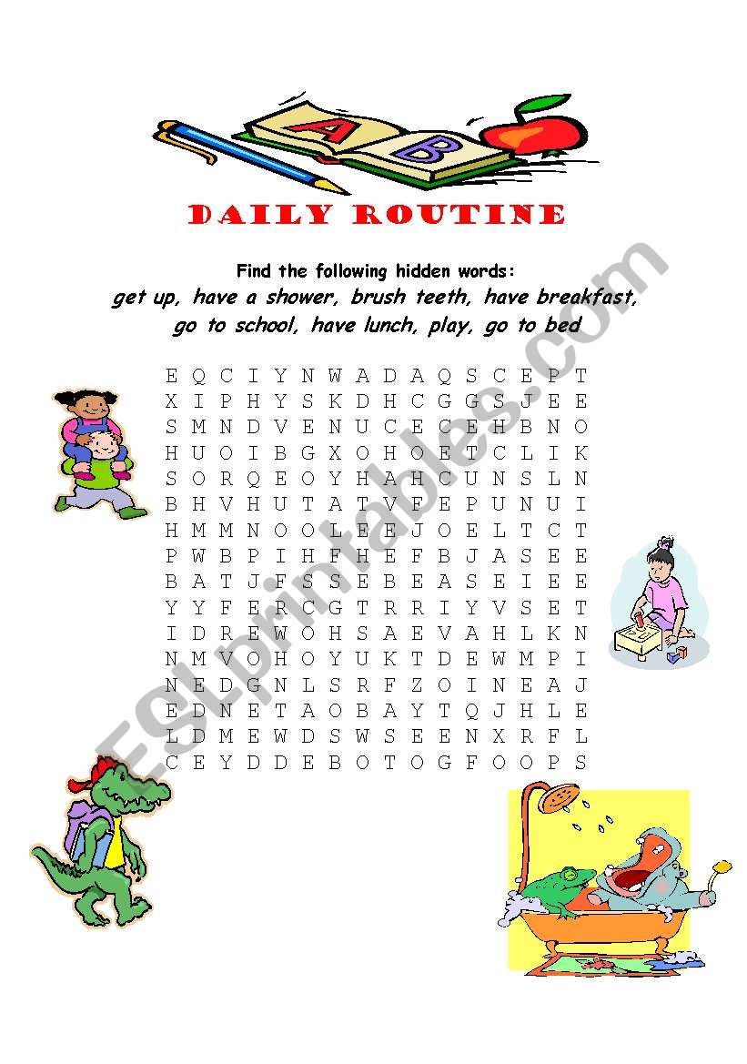 Daily Routine worksheet