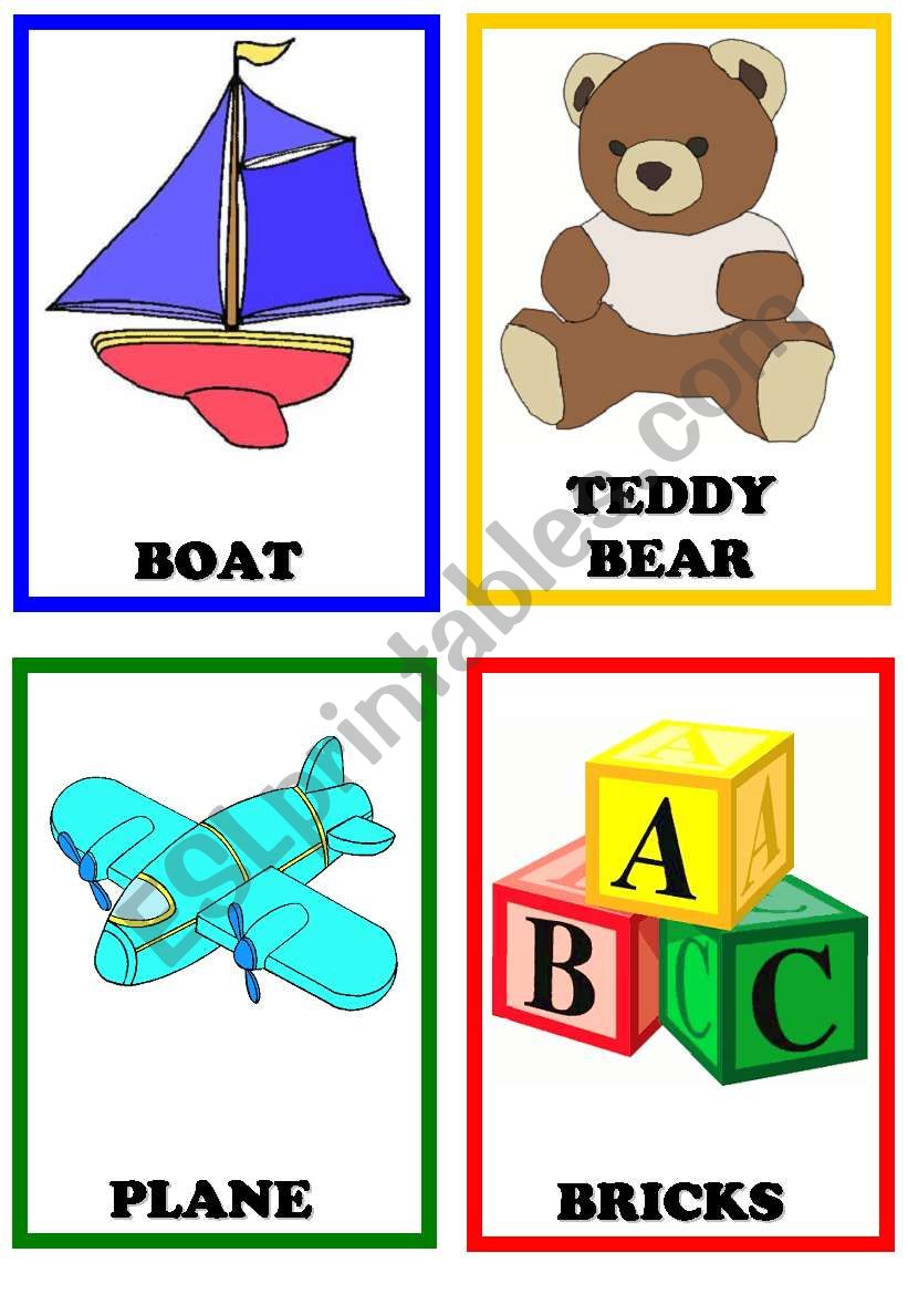 Toys flaschards 2/2 worksheet