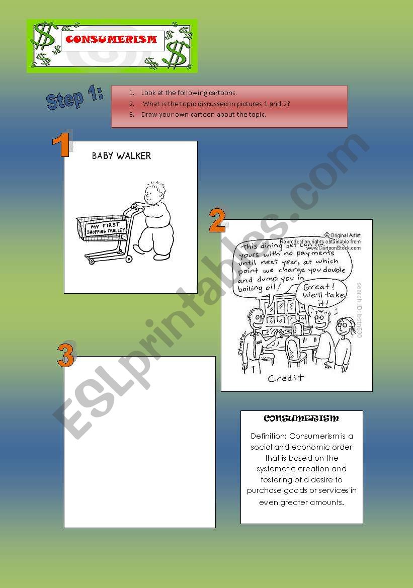 Consumerism worksheet