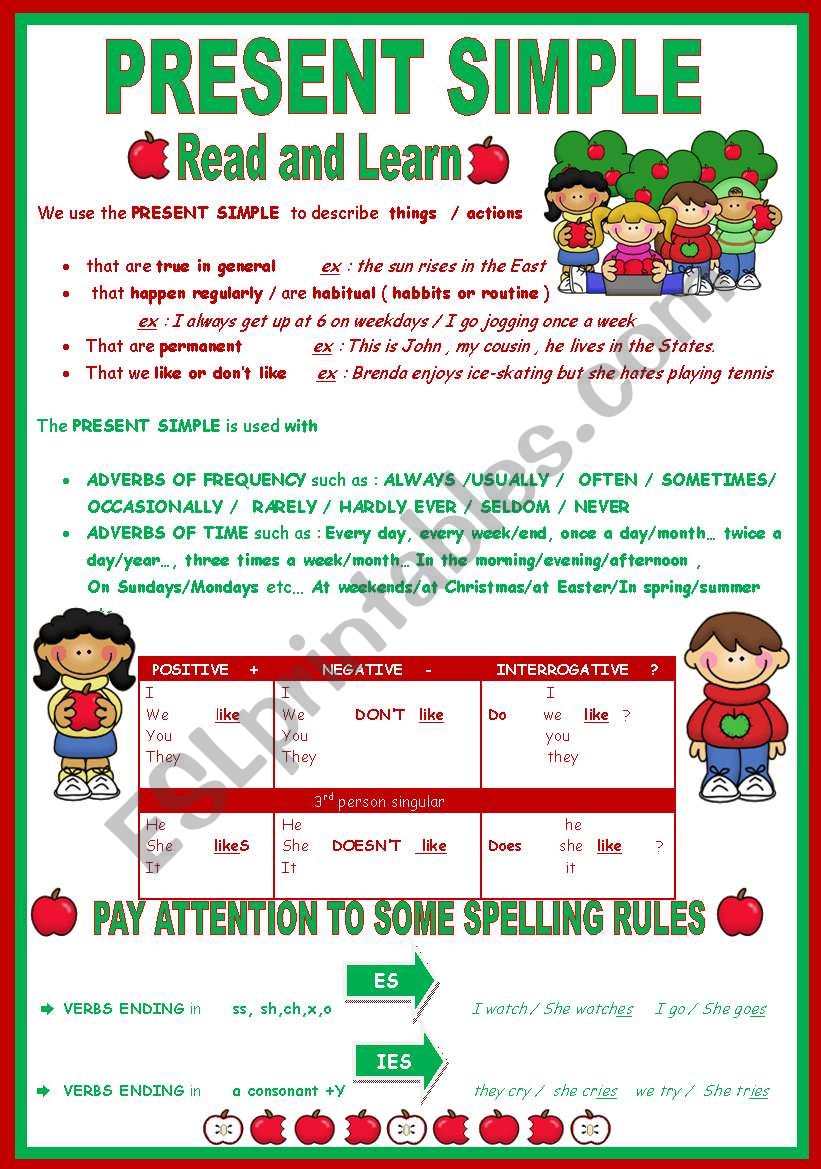 PRESENT SIMPLE worksheet