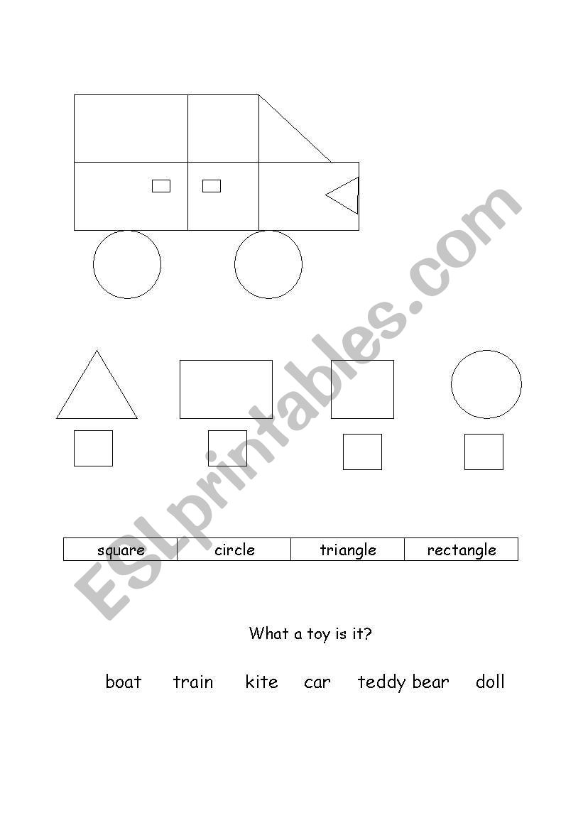 toys and shapes worksheet