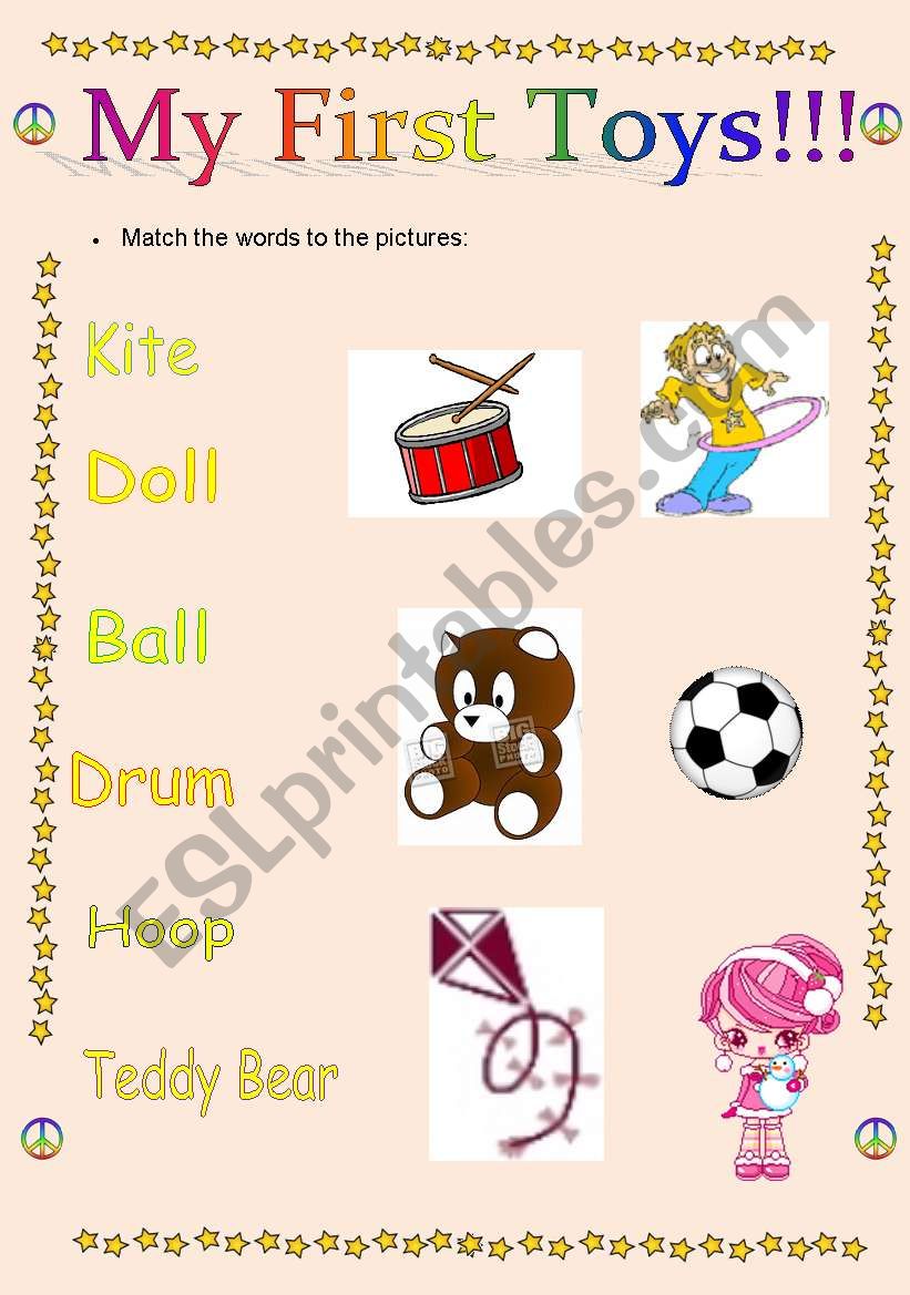 My First toys!!! worksheet