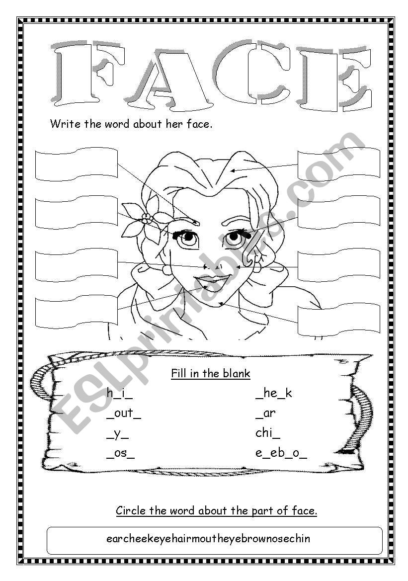 face worksheet