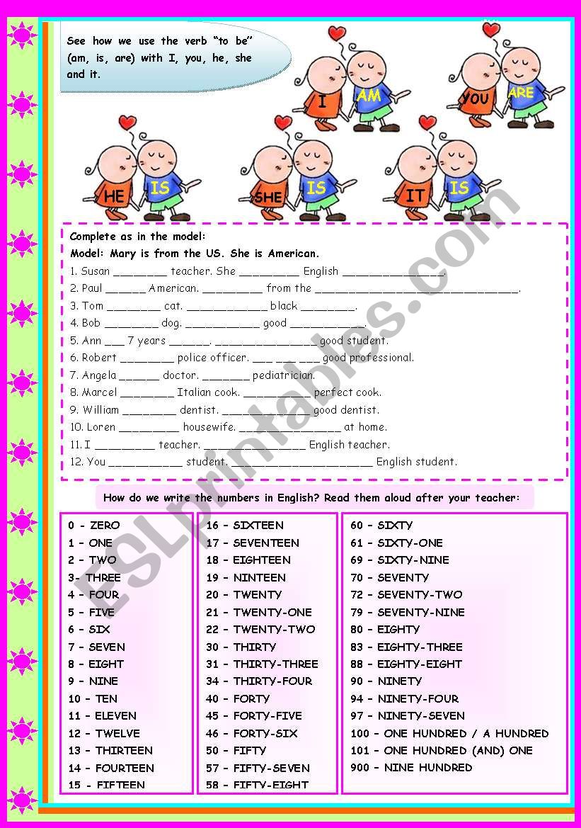 Complete Lesson Unit 1 Lesson 1 Part 1 Useful Sentences Vocabulary Grammar And Exercises Articles Pronouns To Be Examples Rules Tons Of Exercises 6 Pages Editable Esl Worksheet By Zailda
