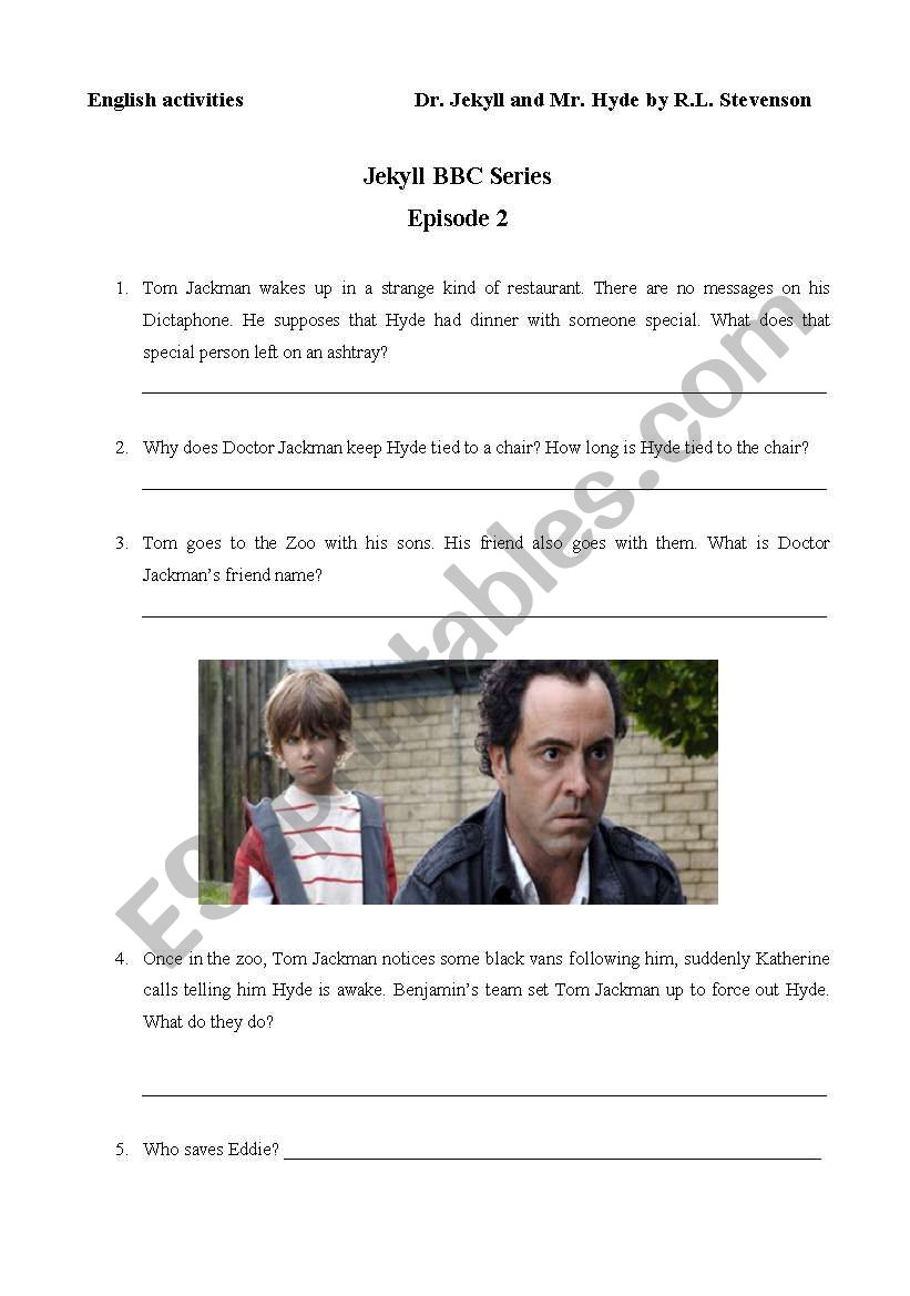 Jekyll BBC series worksheet