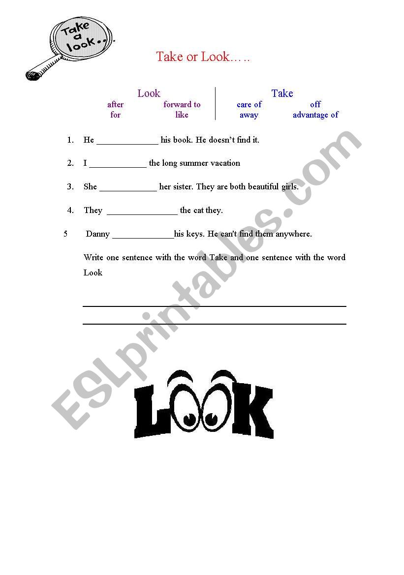 Take a Look worksheet