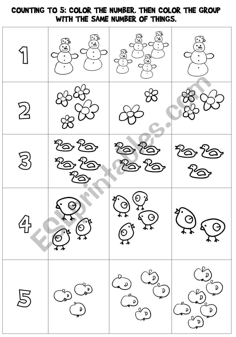 COUNTING worksheet