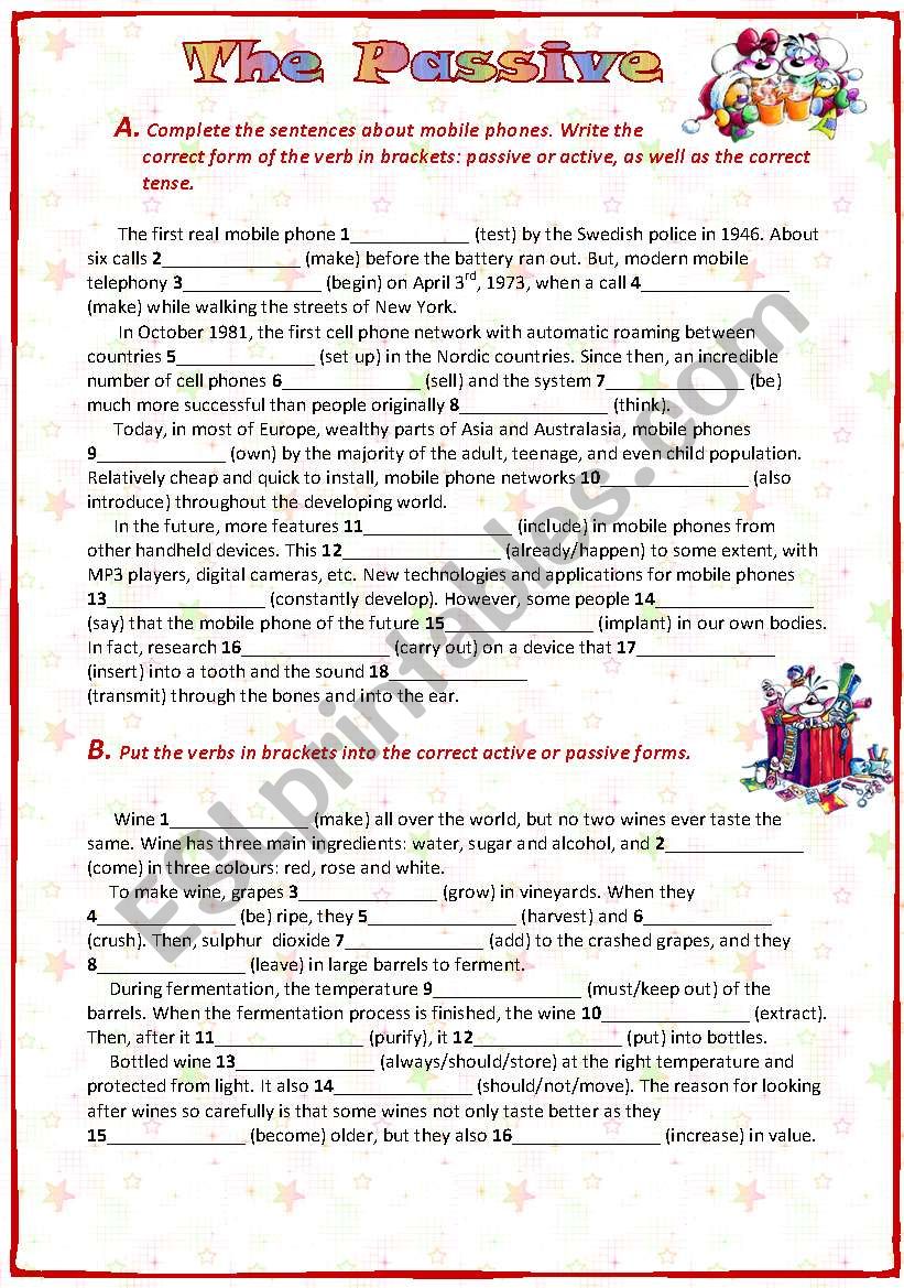 The Passive  worksheet