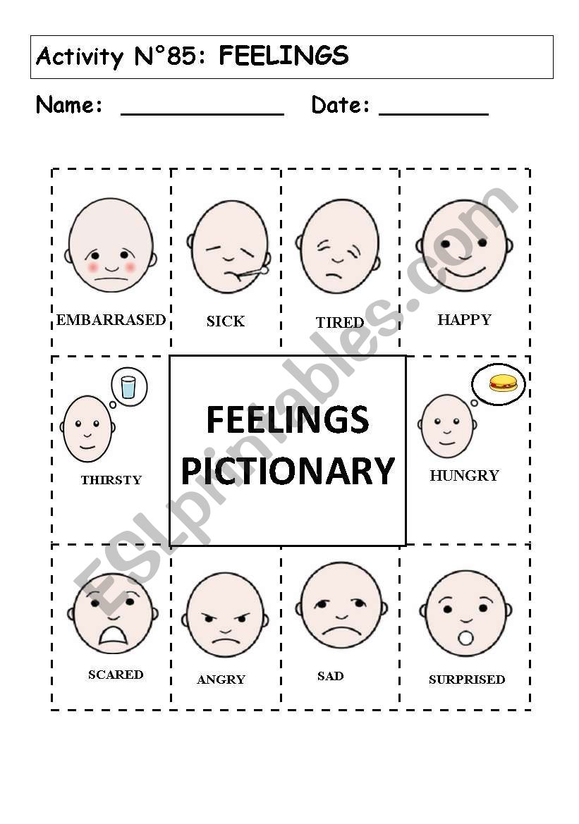 No 85:  FEELINGS worksheet