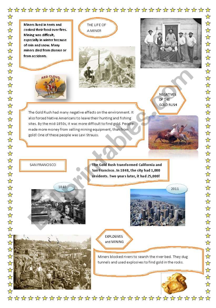 The Gold Rush Part II worksheet