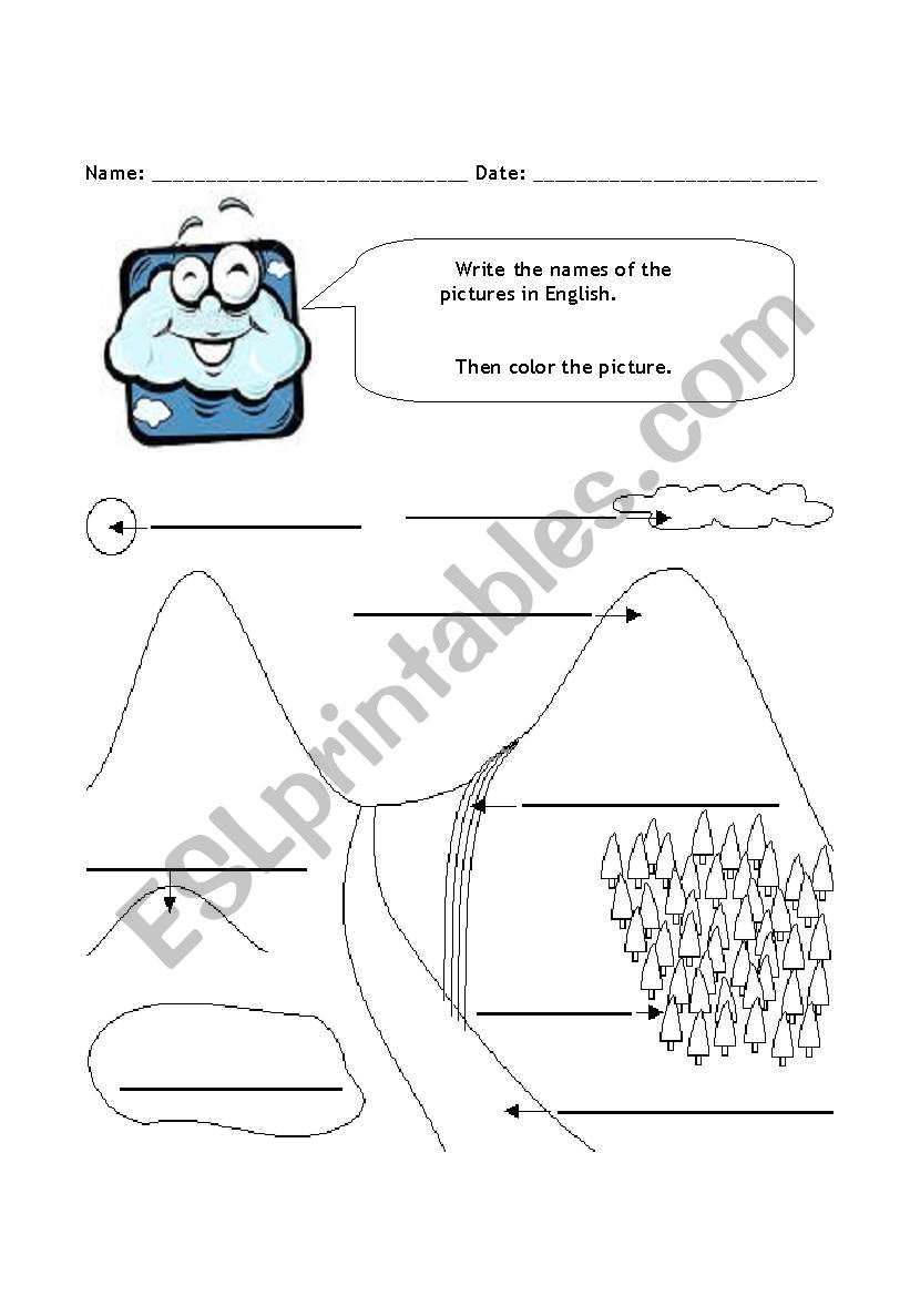 Labeling geography terms worksheet
