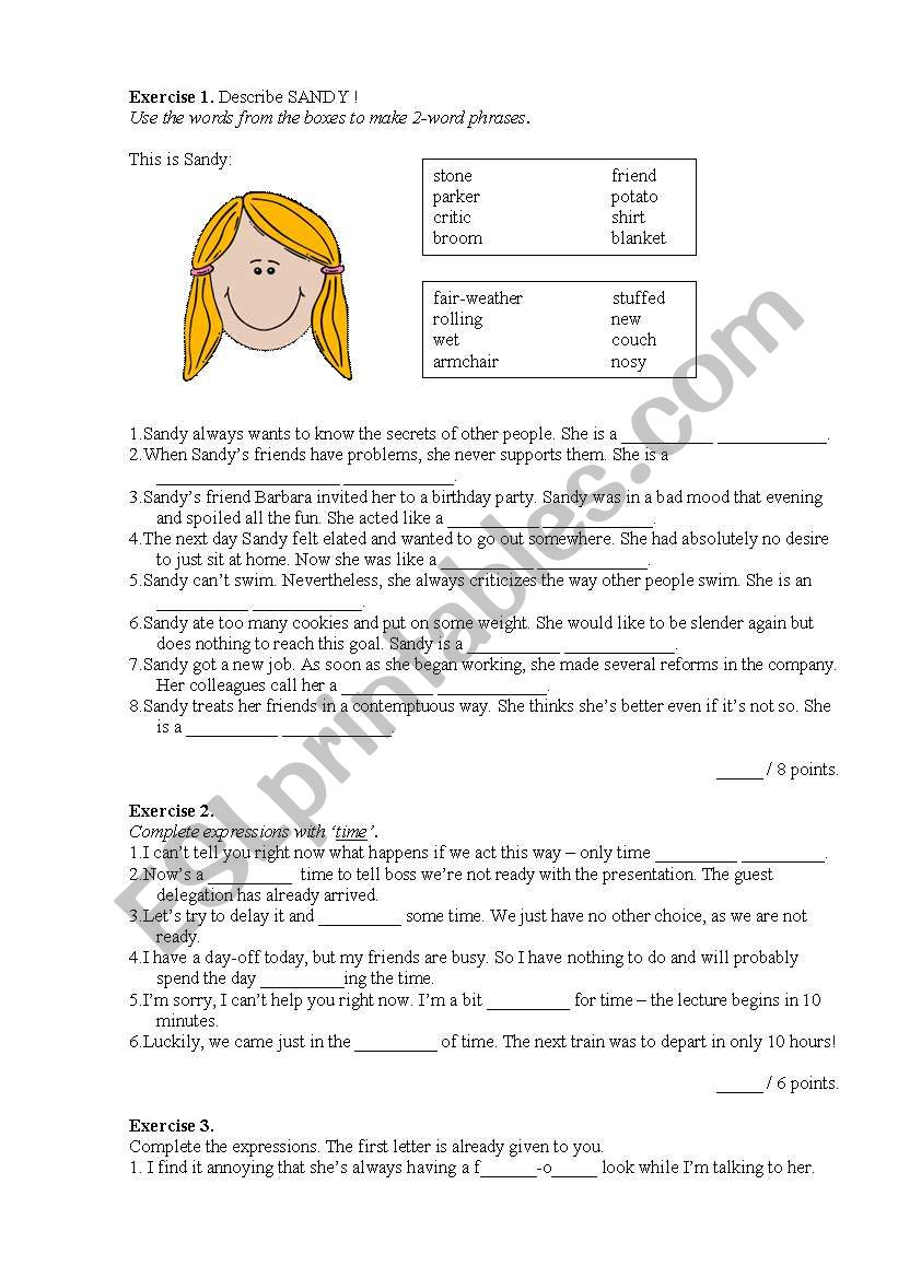 Advanced Vocabulary worksheet