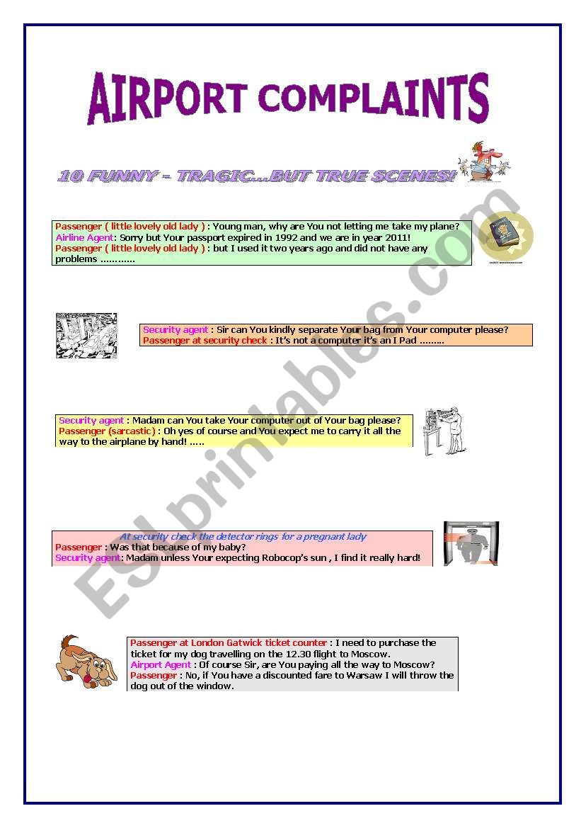 Airport complaints... true stories! 