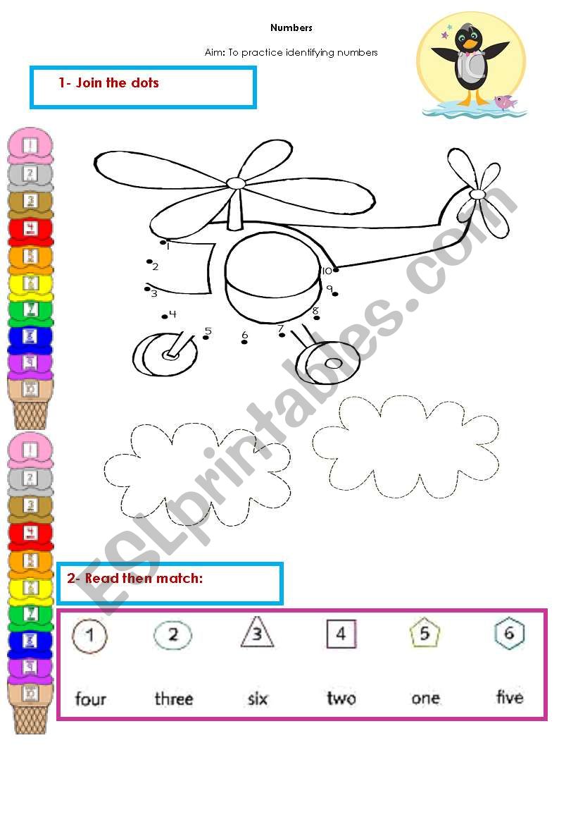 numbers worksheet