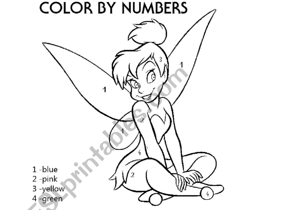 Color by numbers worksheet